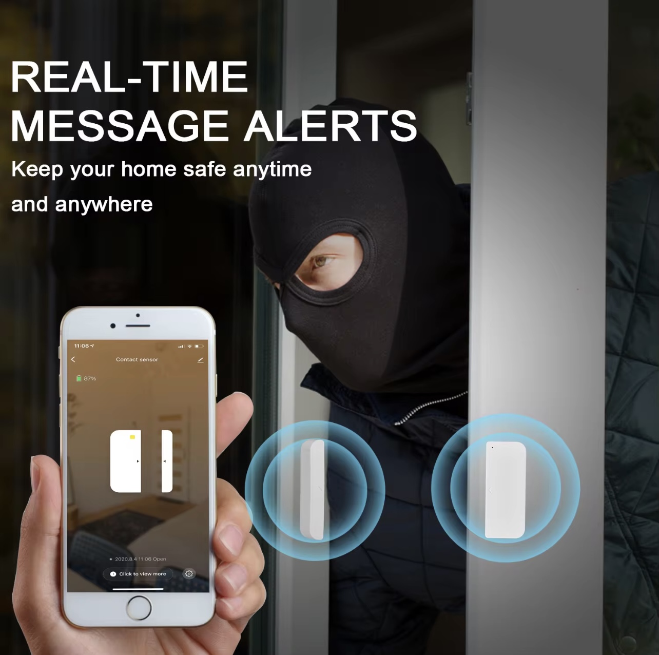 Smart Door & Window Sensor WiFi Tuya Security Alarm 