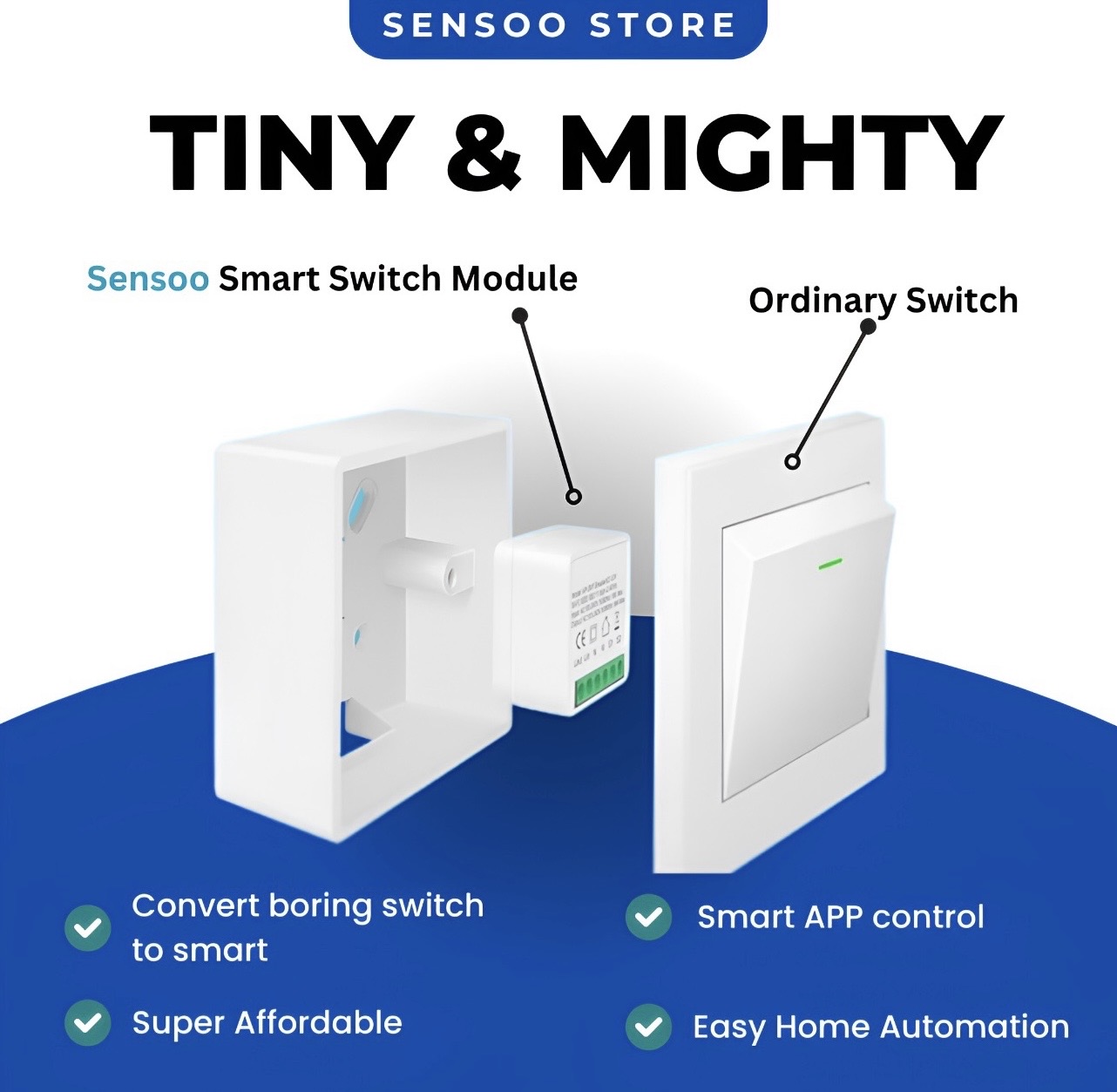 1-Channel Smart Switch Module 16A Power Monitoring  3500W 