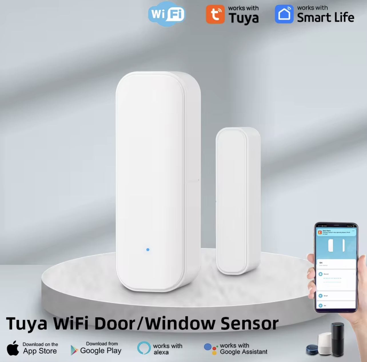 Smart Door & Window Sensor WiFi Tuya Security Alarm 