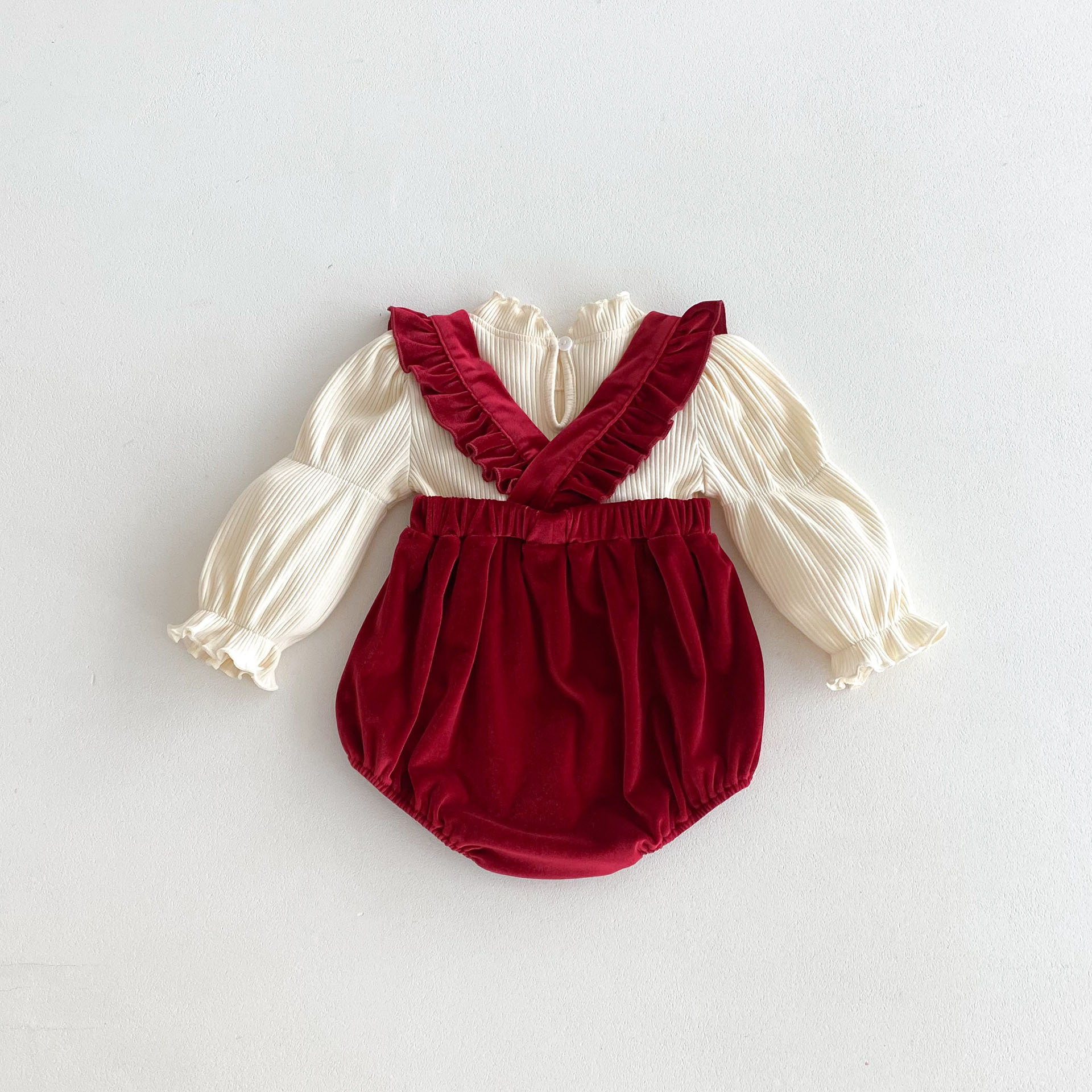Baby Velvet Ruffle Romper