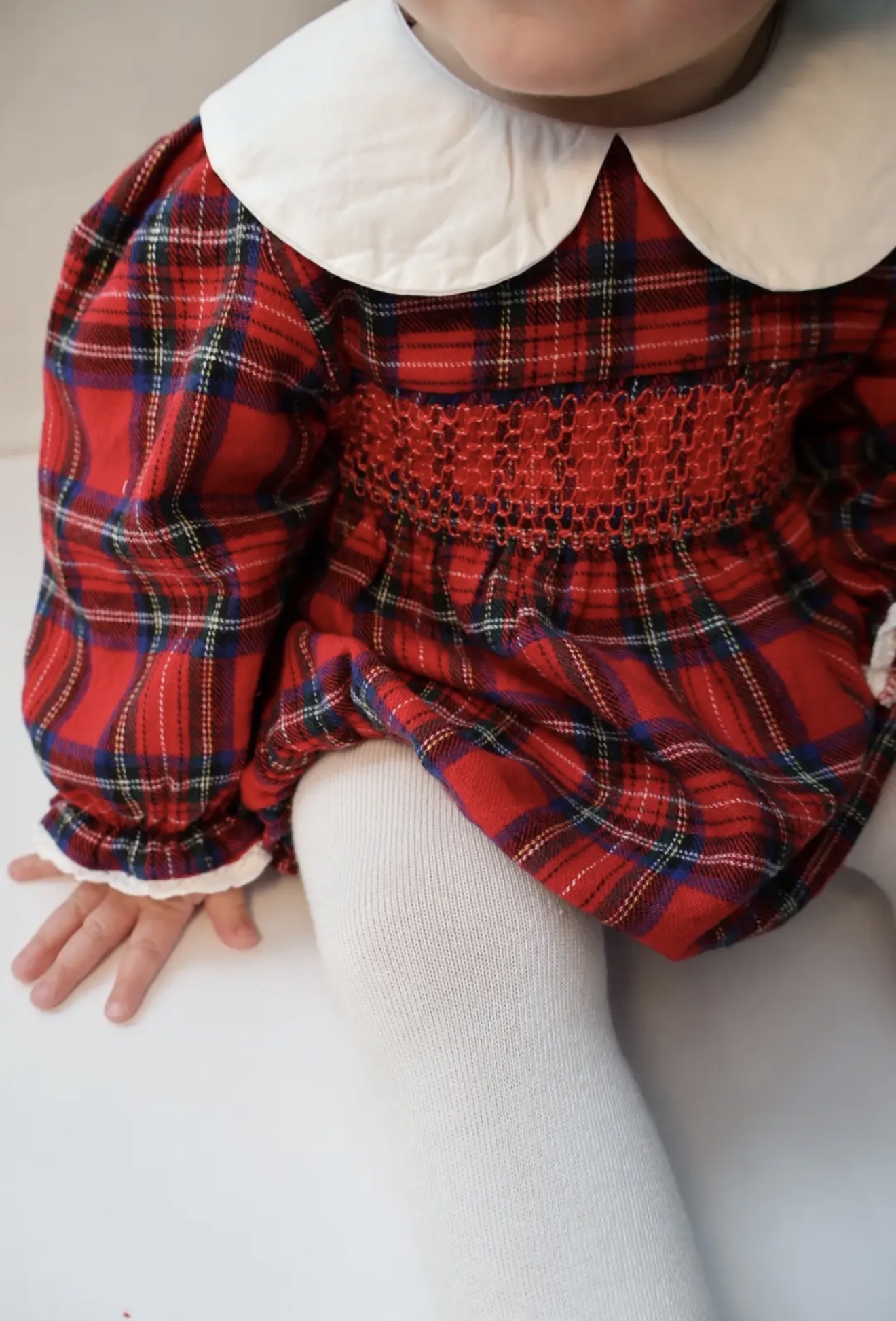 Plaid Baby Romper