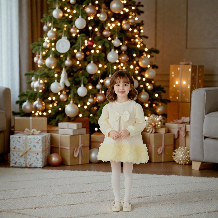 Baby Girl Cream Dress