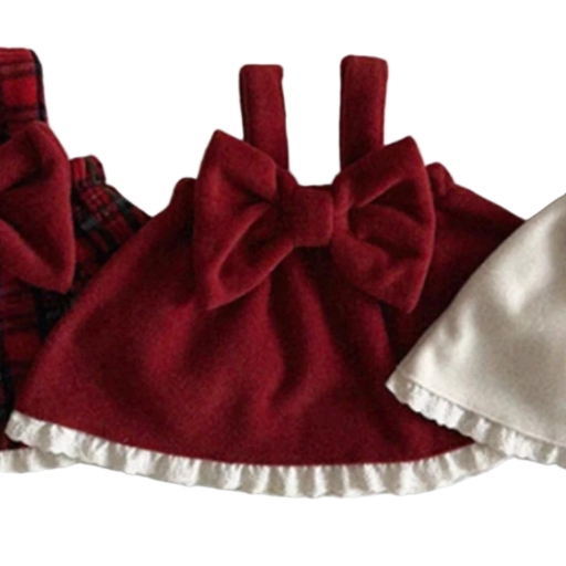 Red Plaid Blouse with Bow