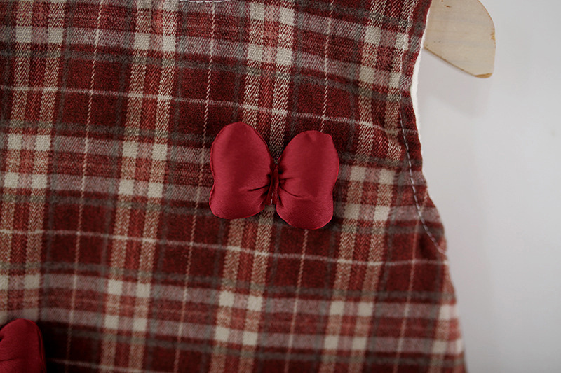 Kids Plaid Dress and White Sweater Set