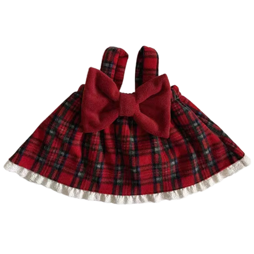 Red Plaid Blouse with Bow