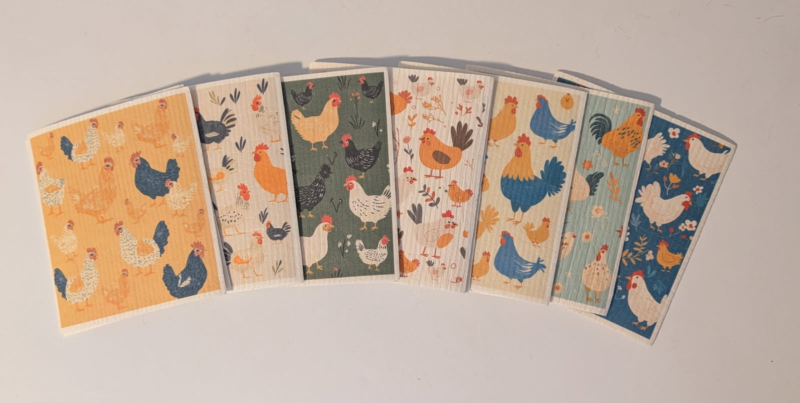 Chicken Pattern Swedish Dishcloth 1 
