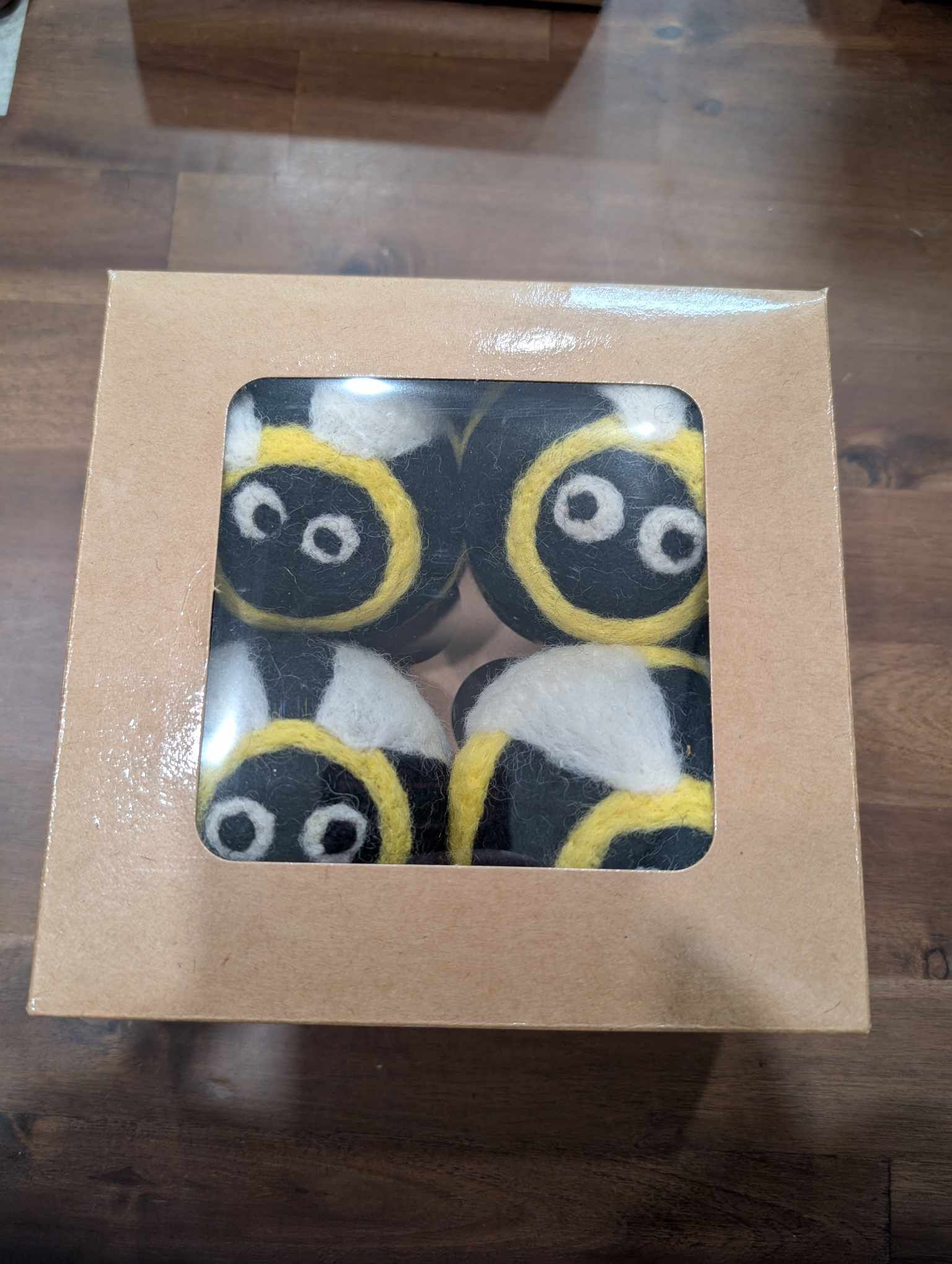 Set of Bee Wool Dryer Balls