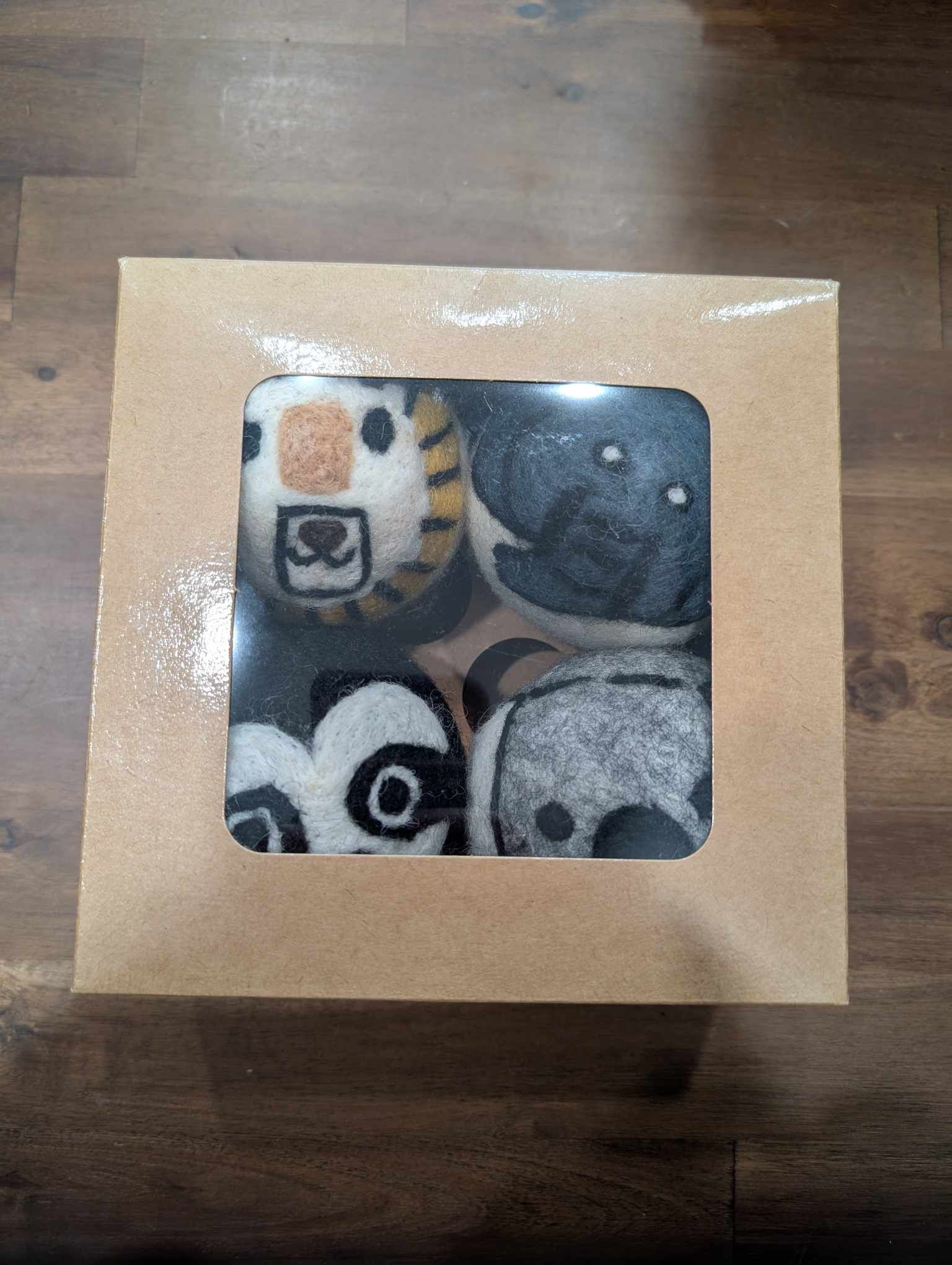 100% Wool Dryer Balls for Laundry – Natural, Anti-Static, 4-Pack -Animal