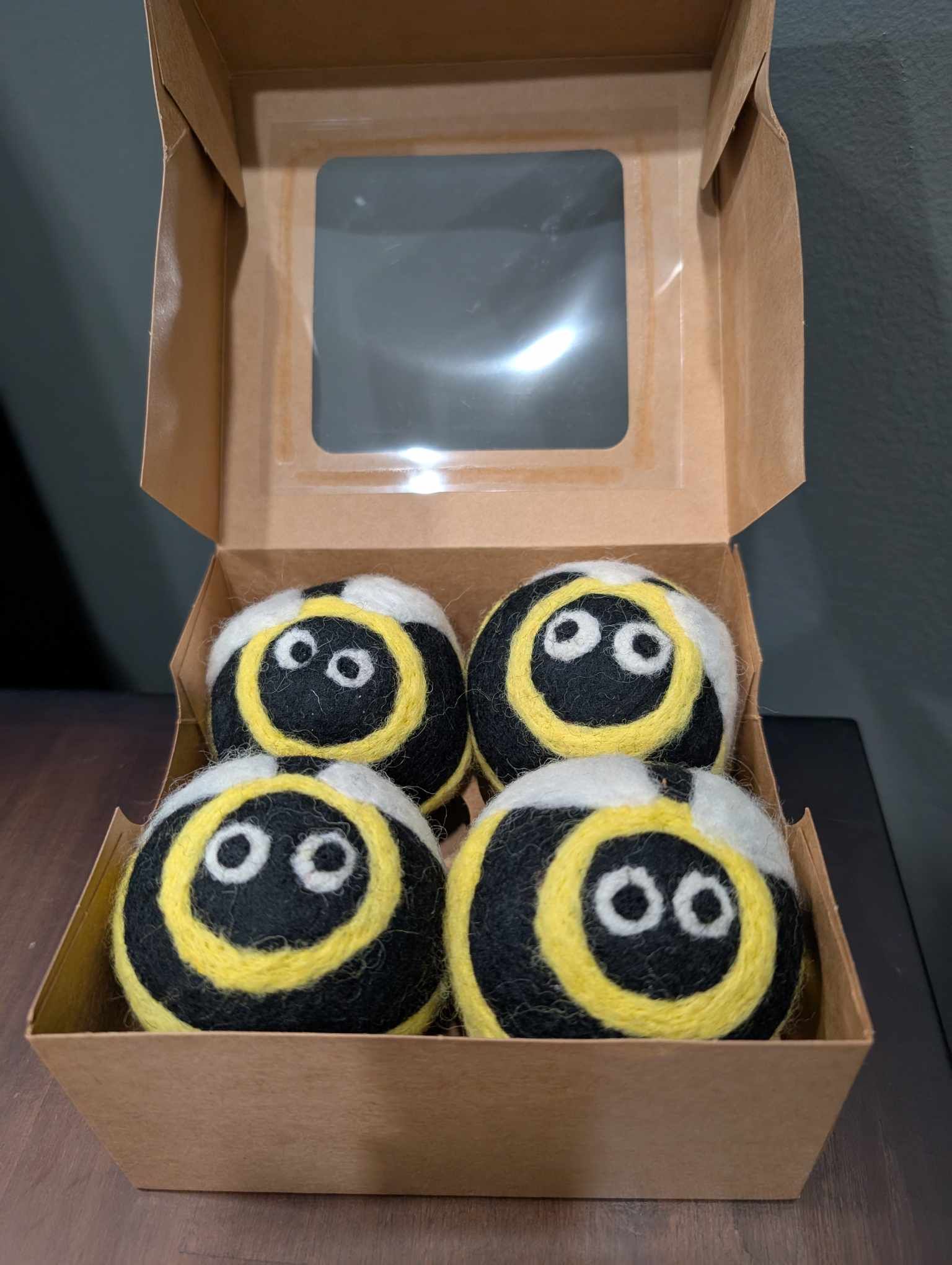 Set of Bee Wool Dryer Balls