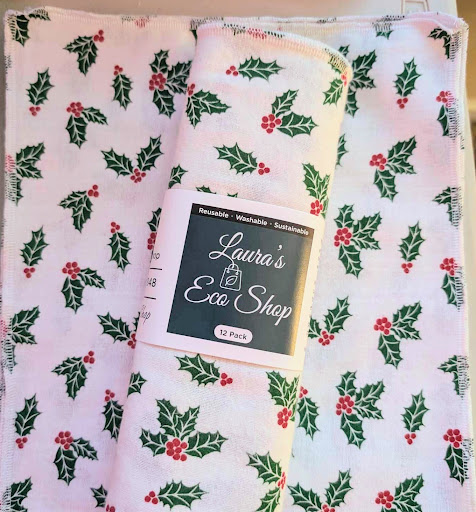 Organic Cotton Paperless Towels – Reusable, High-Absorbency, Zero Waste - Christmas