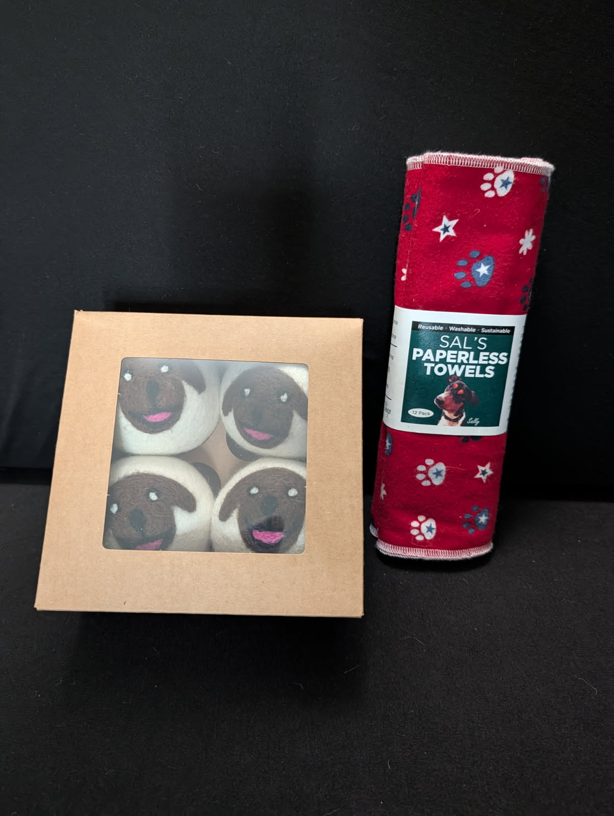 Reusable Paperless Towels & Wool Dryer Ball Gift Set