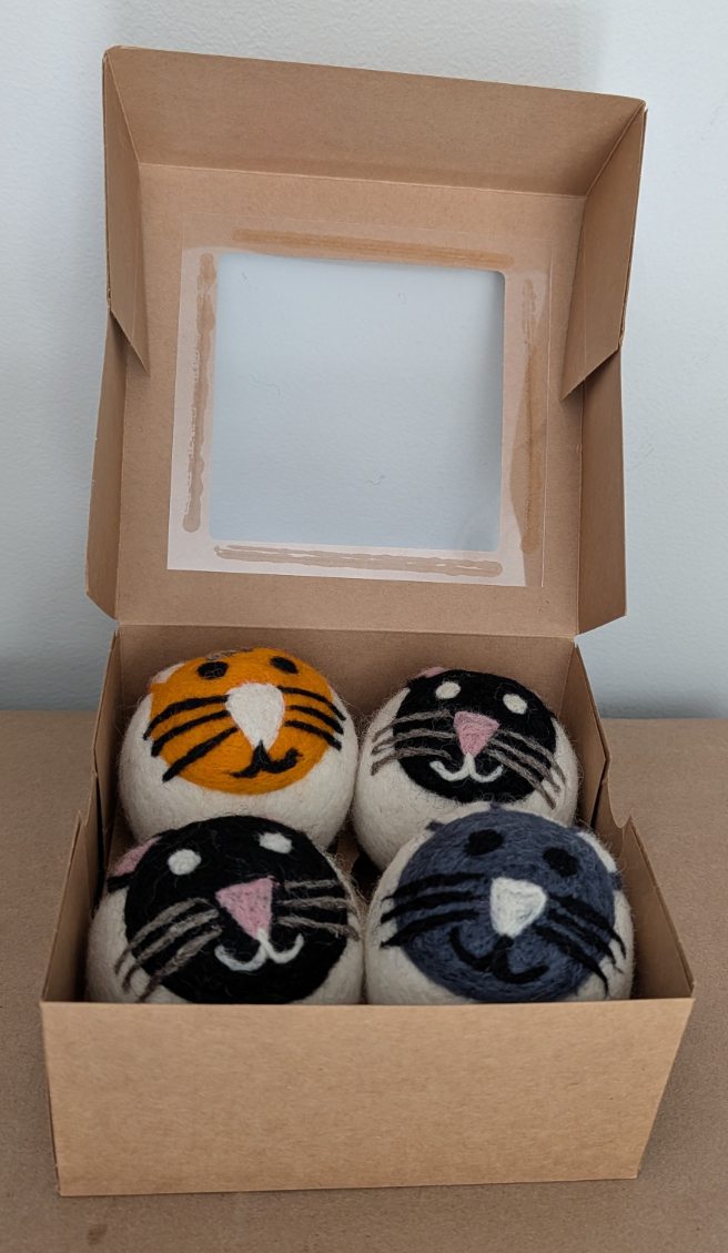 Handmade Wool Dryer Balls (Set of 4) | Natural Dryer Sheet Alternative