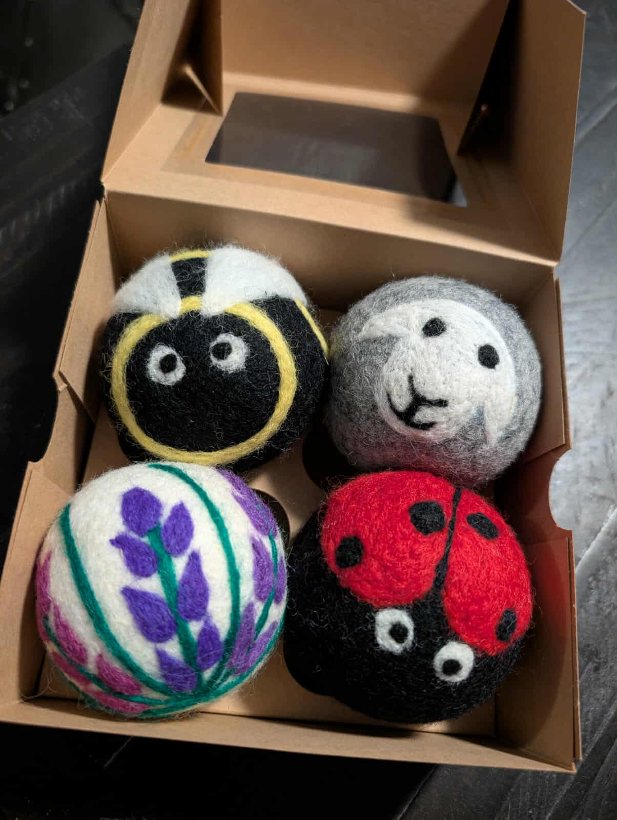 100% Wool Dryer Balls for Laundry – Natural, Anti-Static, 4-Pack 