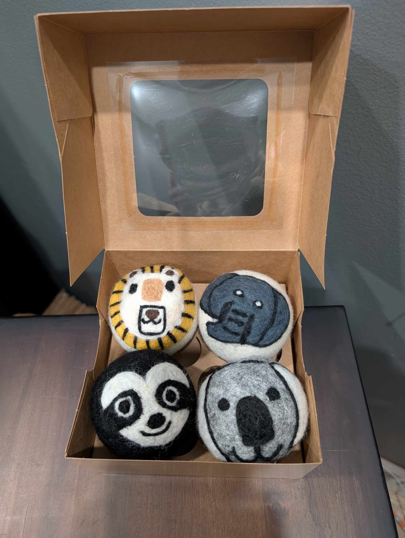  100% Wool Dryer Balls for Laundry – Natural, Anti-Static, 4-Pack -Animal 