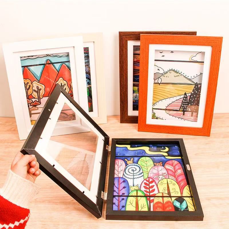 Cadre de Rangement pour Dessins d'Enfant - Présentoir Œuvres Artistiques