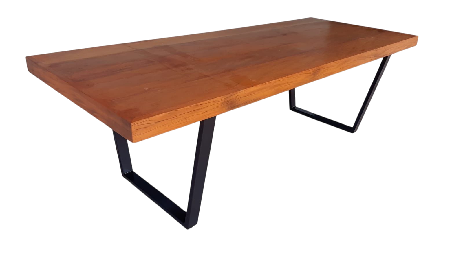 Mesa Maciça Com Base De Ferro
