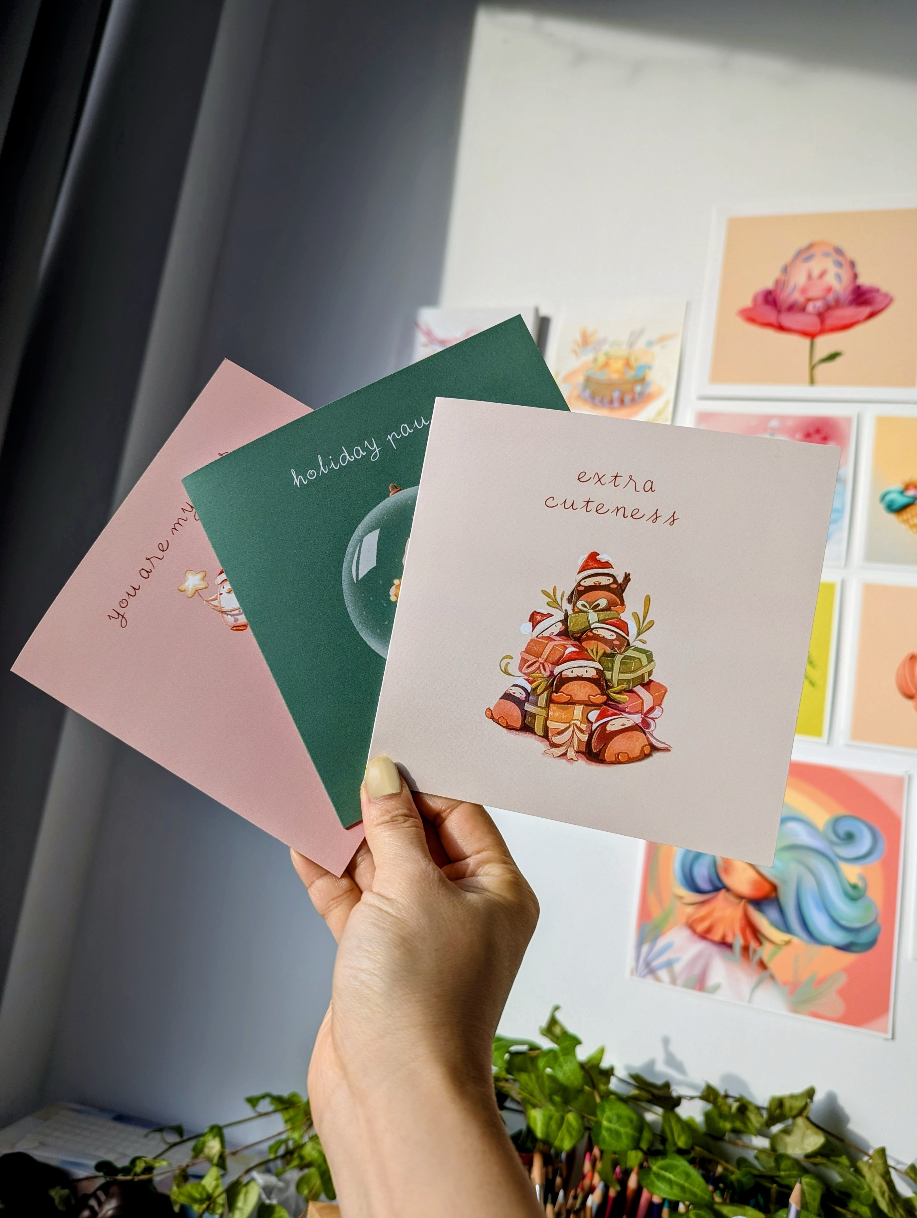 Christmas Card Set – Penguins (Set of 3)