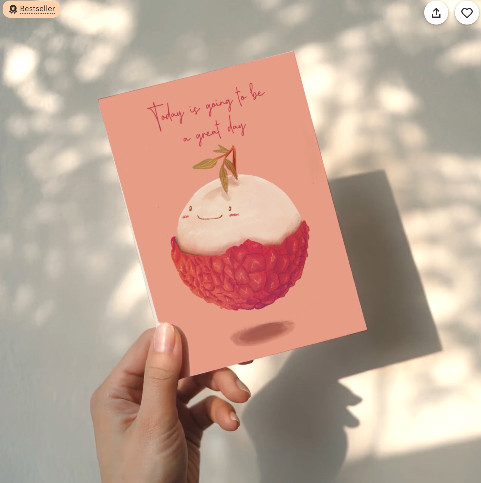 Lychee Greeting Card