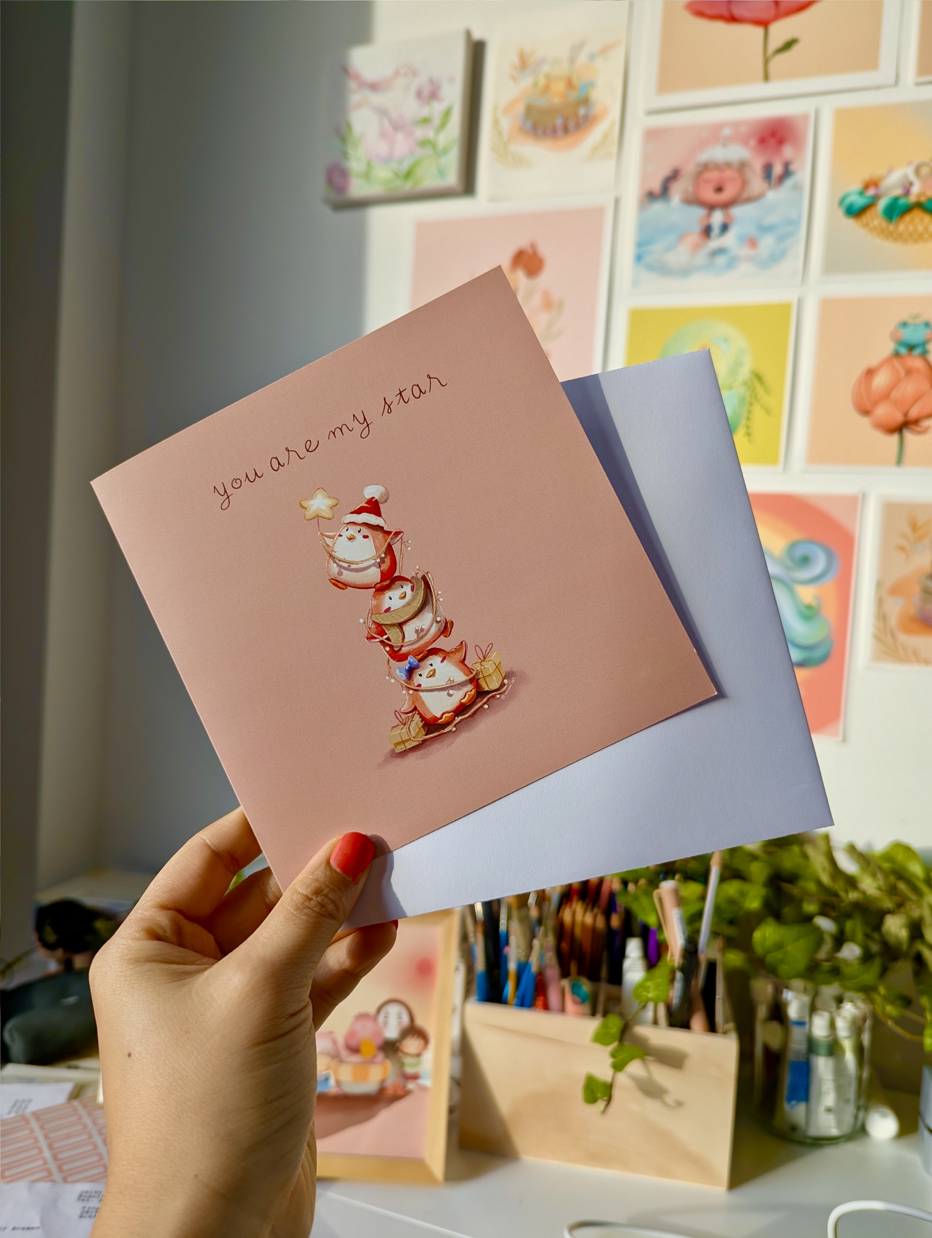 Christmas Card Set – Penguins (Set of 3)