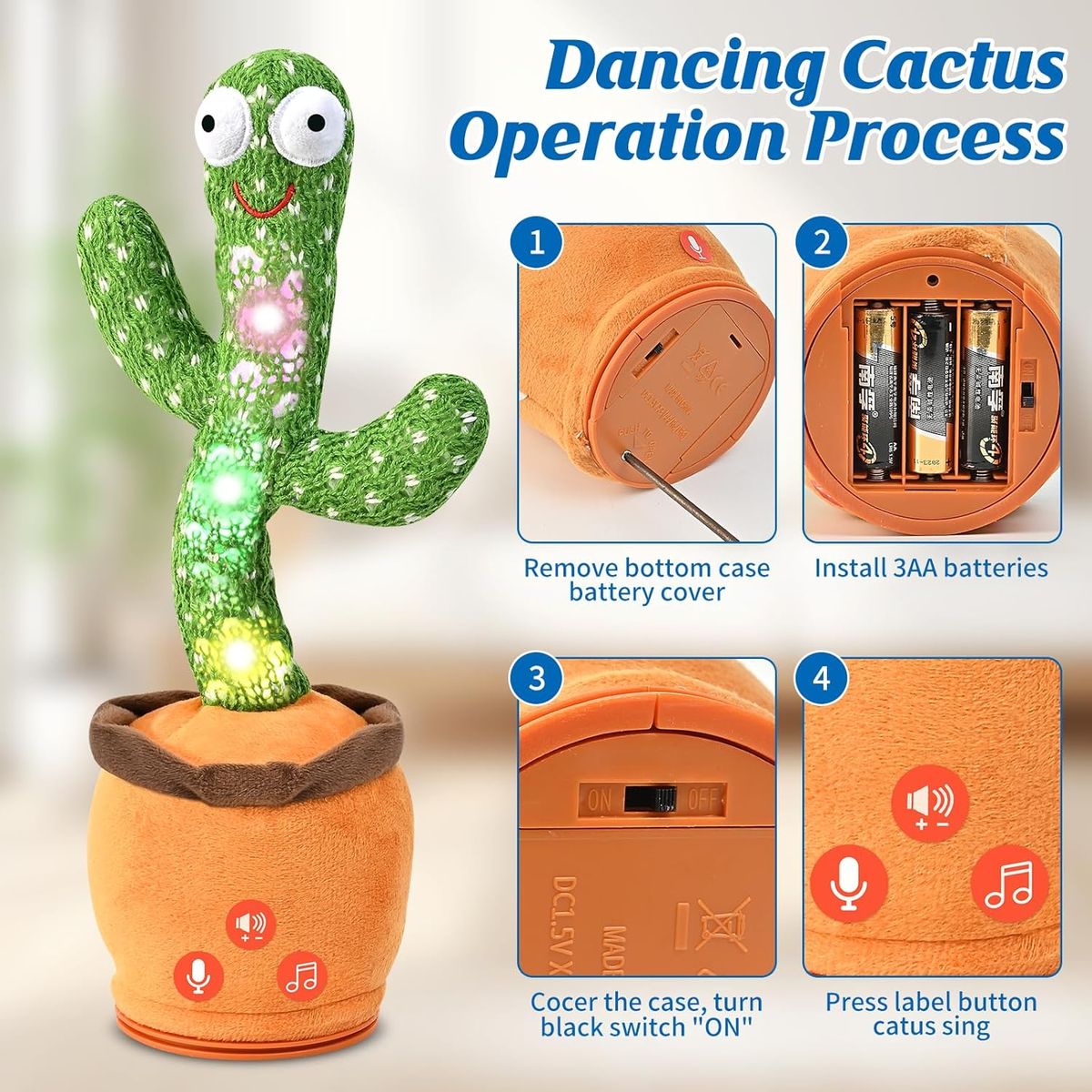 Dancing Cactus Toy For Kids