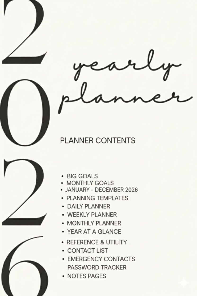 2026 Yearly Planner