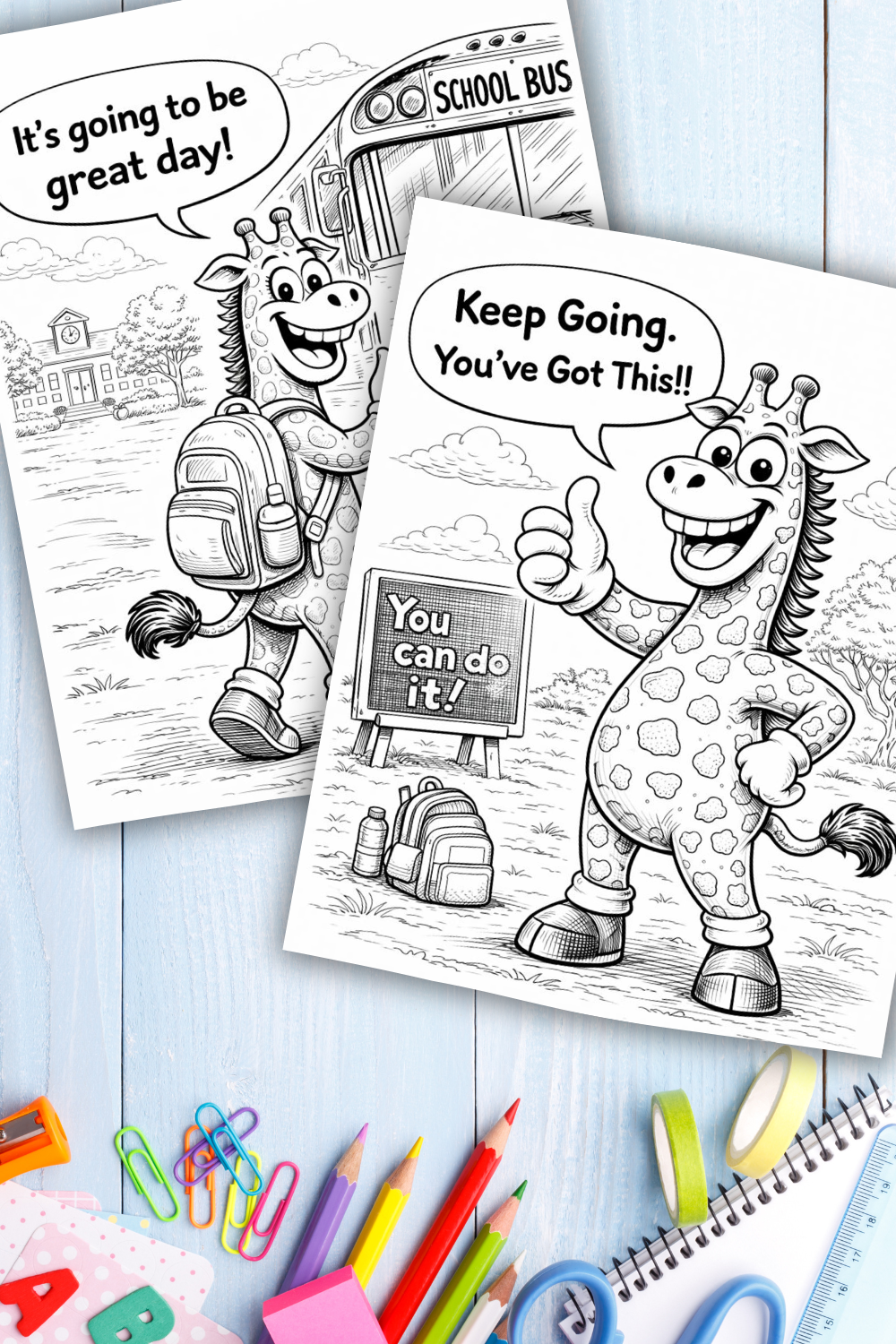 Doctor Scribbles Back to School Motivational Coloring Pages