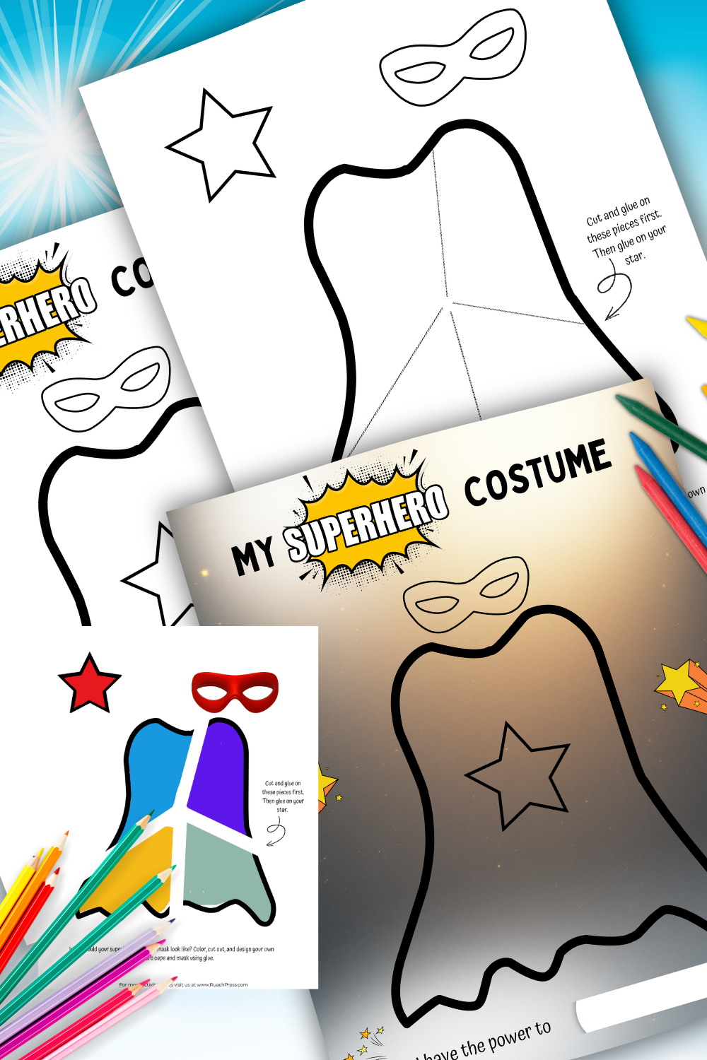 FREE Superhero Busy Page