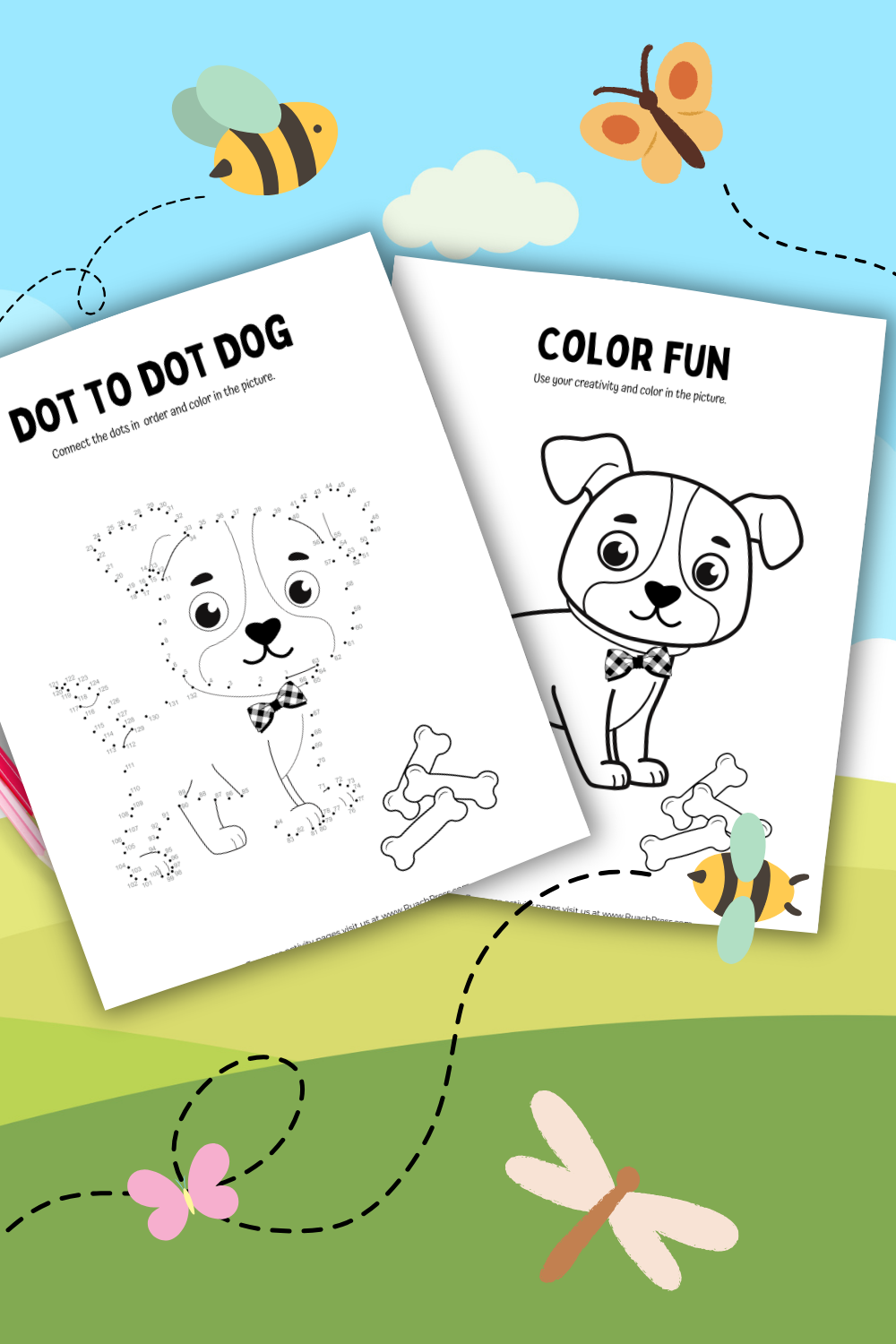 FREE Dog Activity Coloring Pages