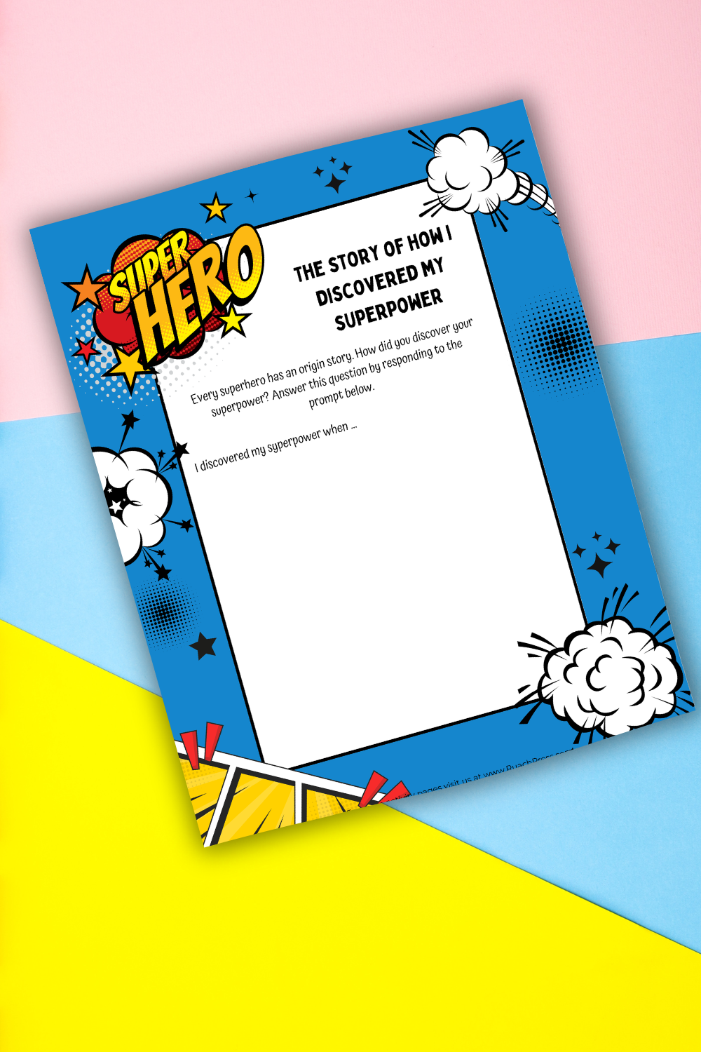 FREE MY Superhero Story Writing Template