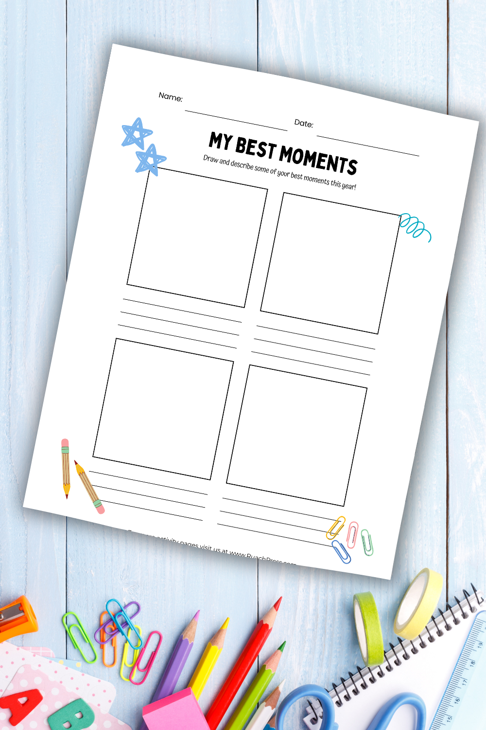 FREE Busy Page , Remember Your Best Moments