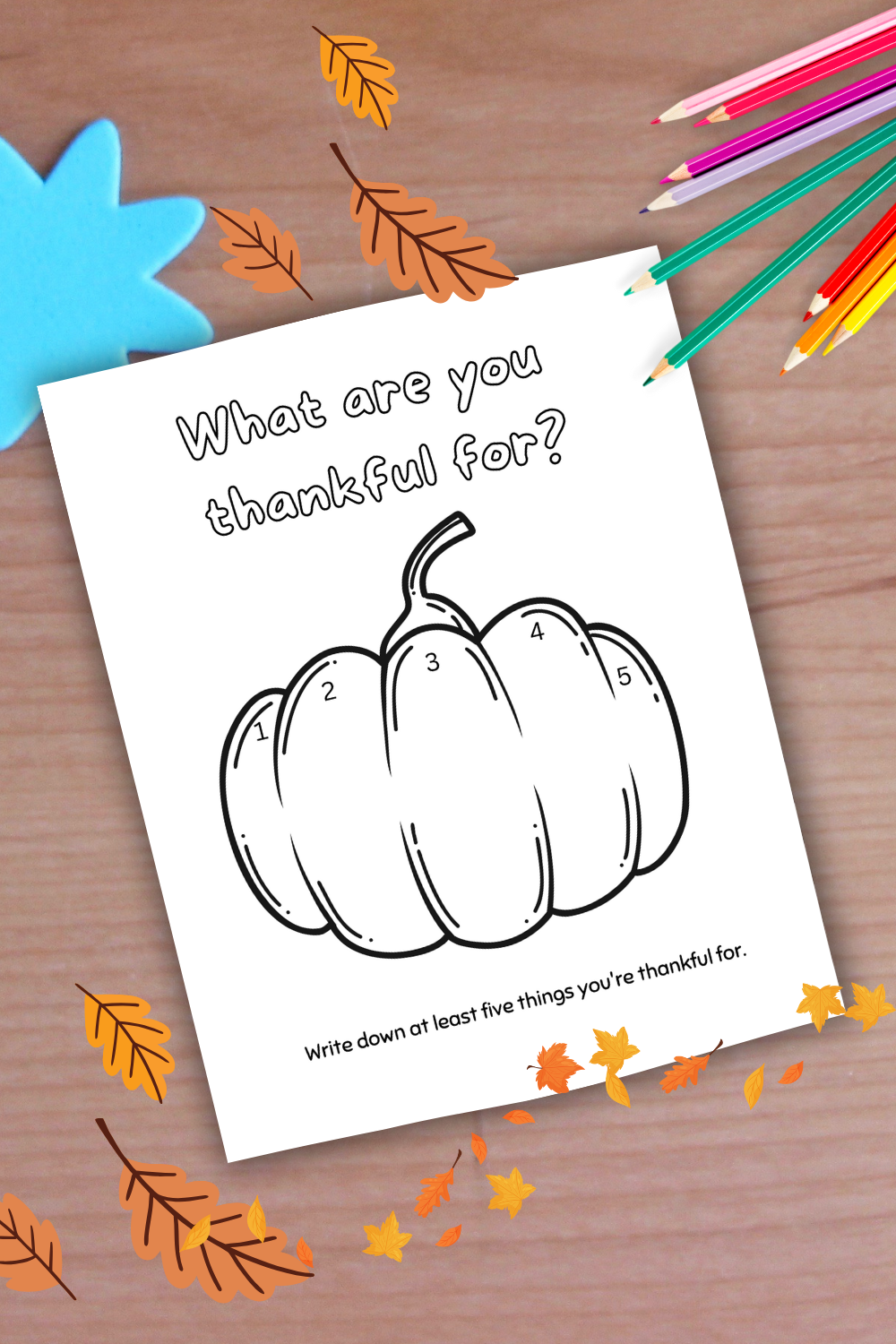 FREE Thanksgiving Gratitude Coloring Page