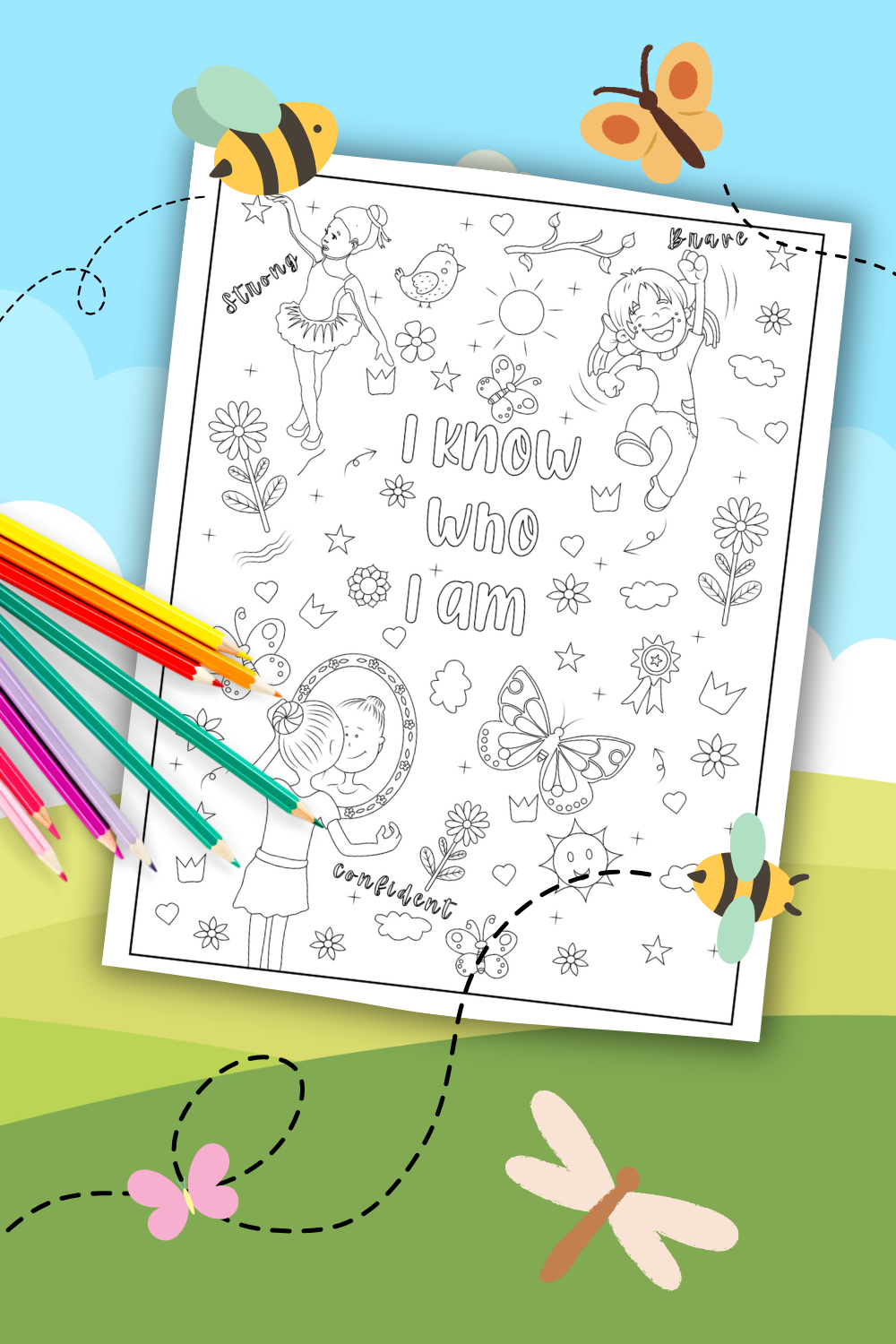FREE Children's Inspirational Coloring Sheet