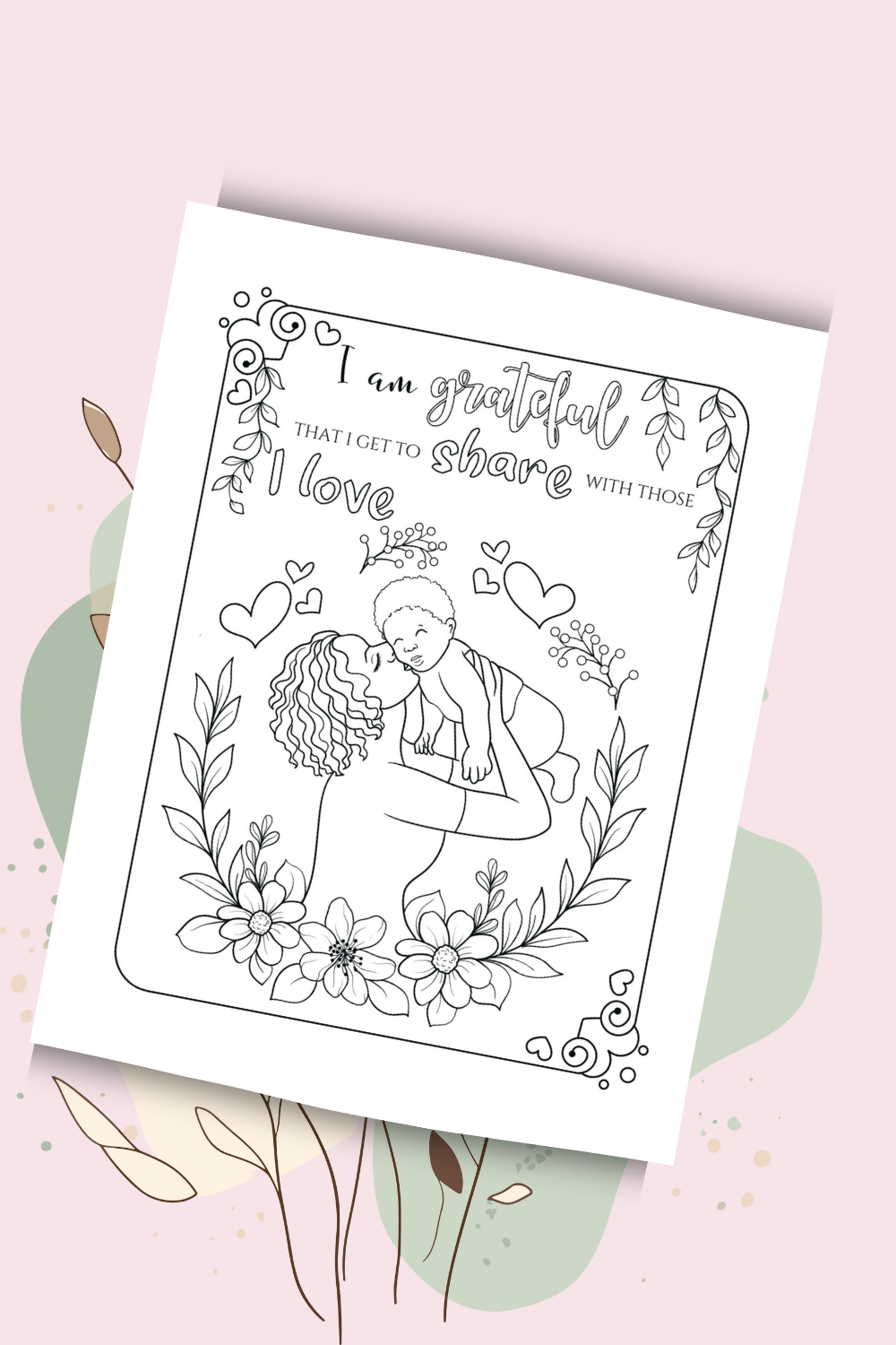 FREE Gratitude Coloring Page For Moms