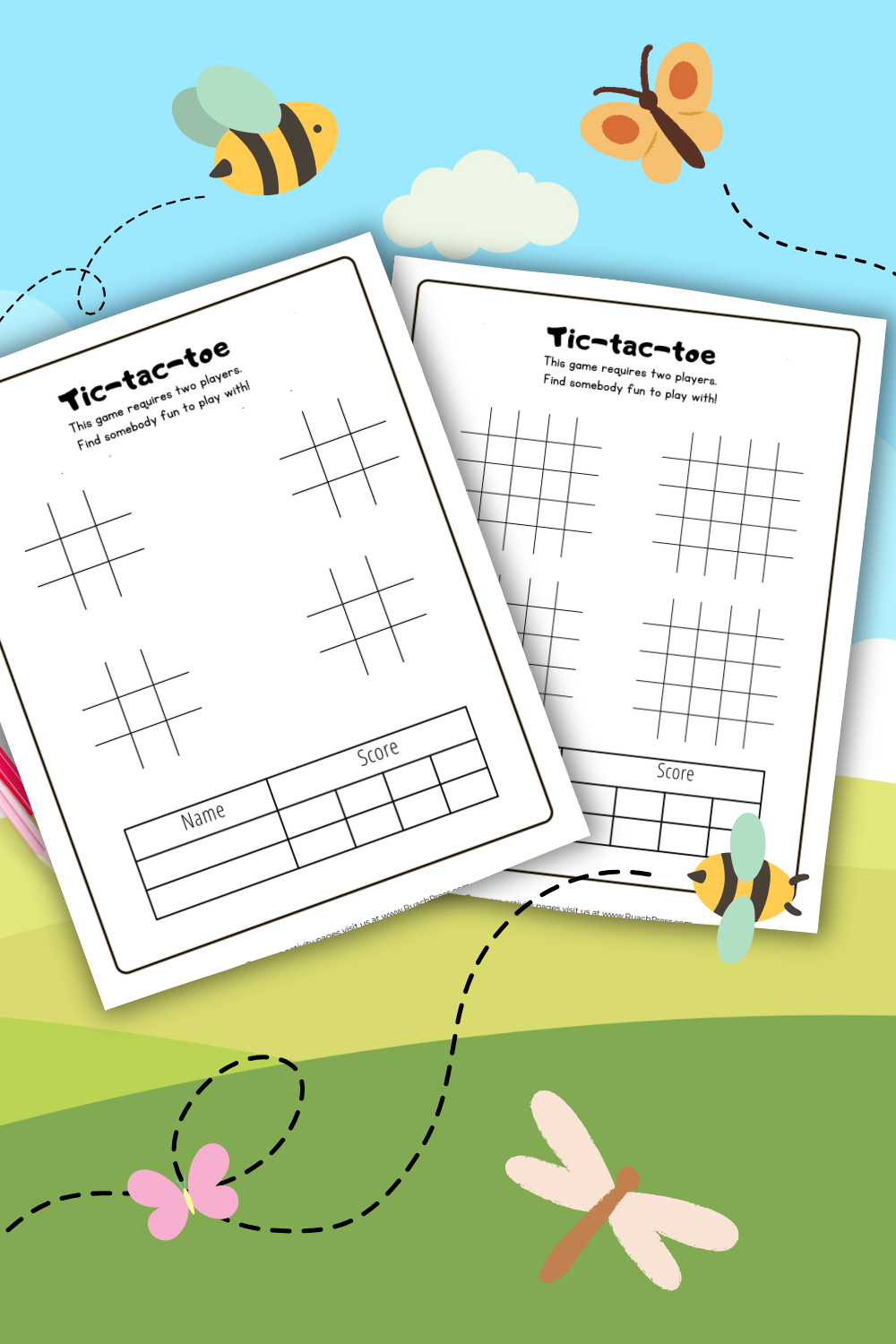 FREE Printable Tic-Tac-Toe Game Sheets