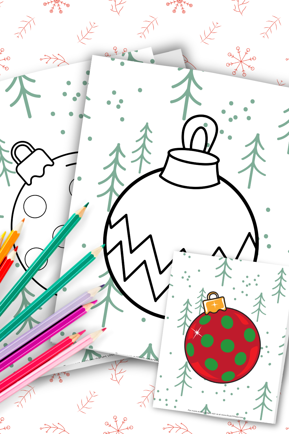 FREE Christmas Ornament Coloring Pages