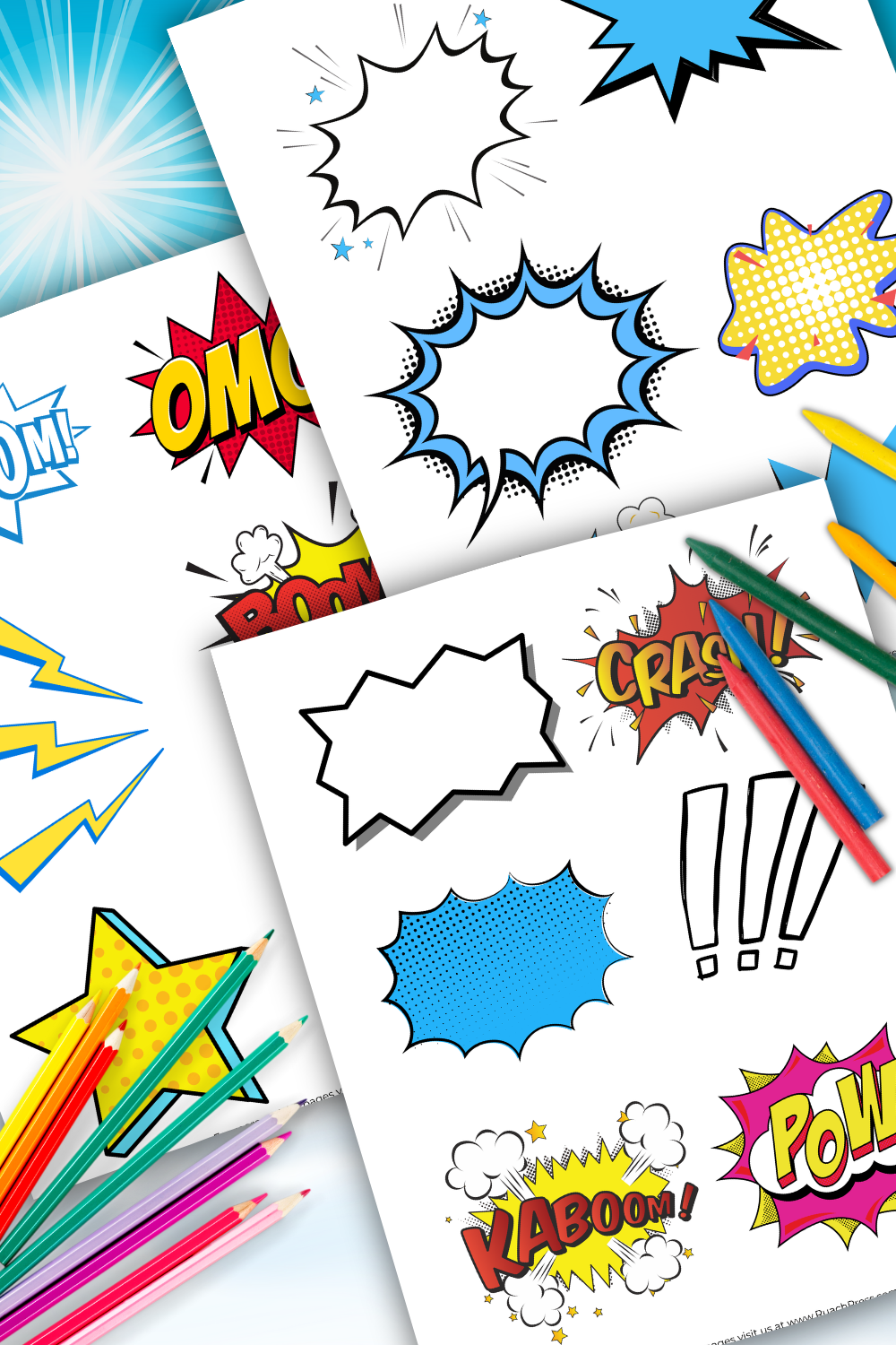 FREE Comic Book Speech Bubble Templates
