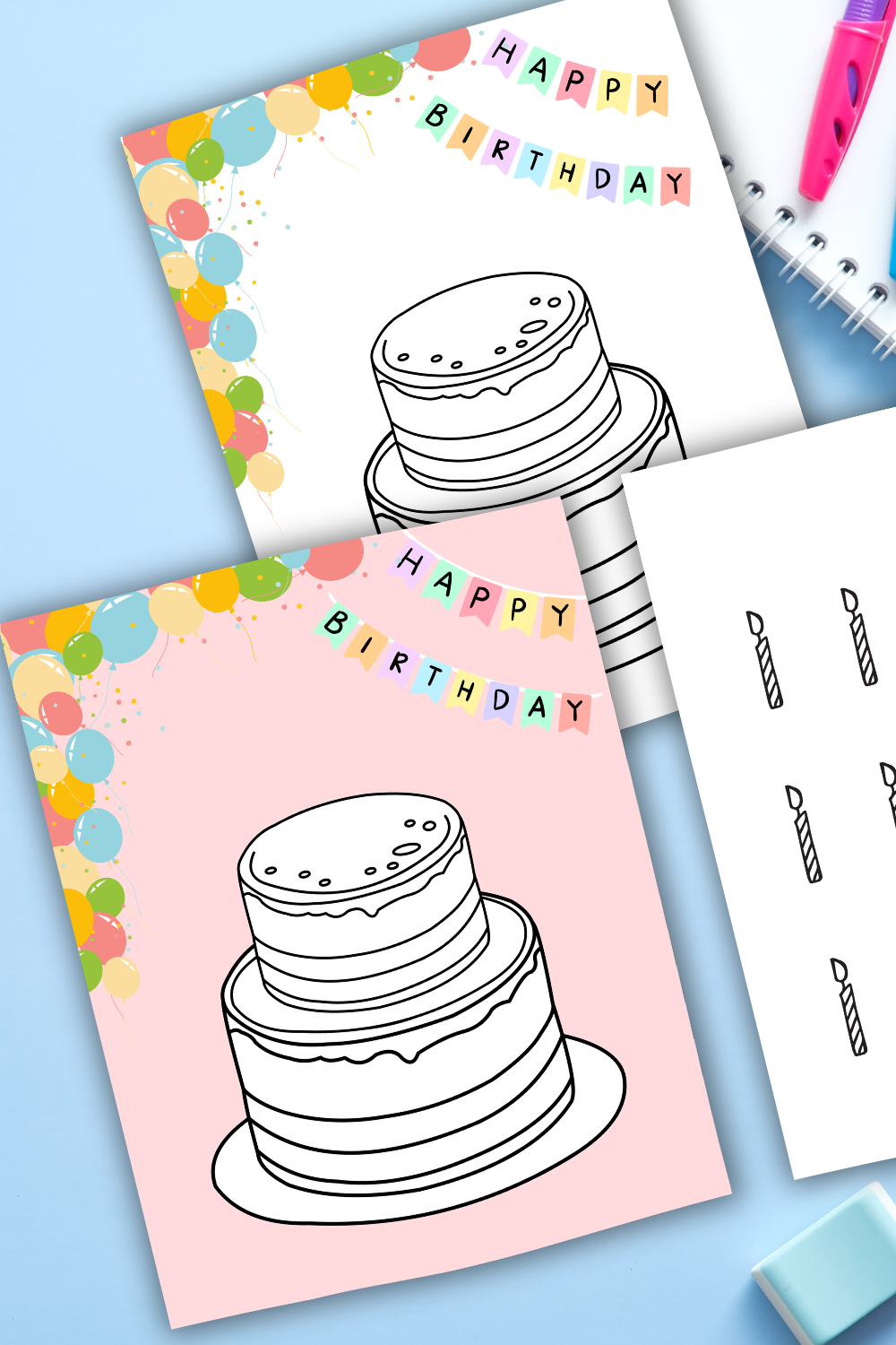  FREE Birthday Cake Coloring Sheets Printable