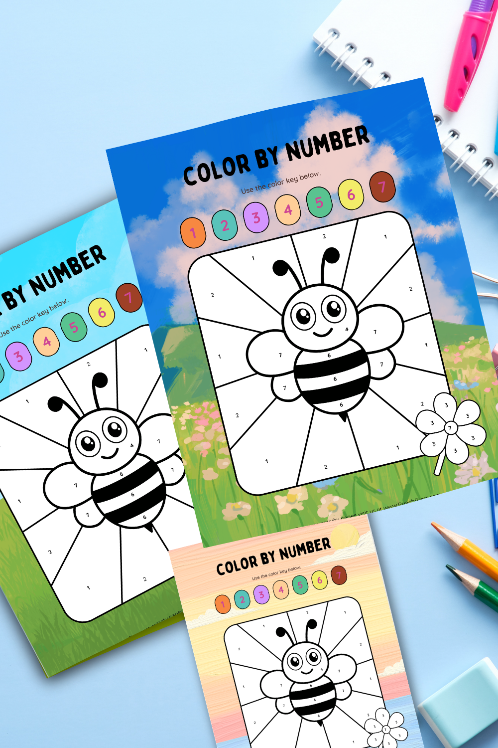 FREE Color By Number Activity Sheets
