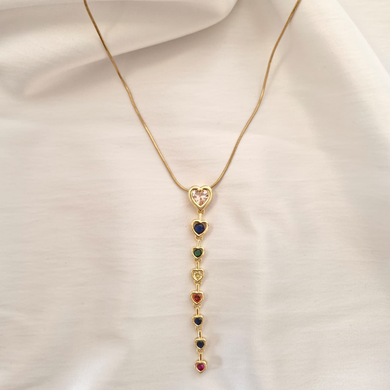 The Prism Heart drop Necklace