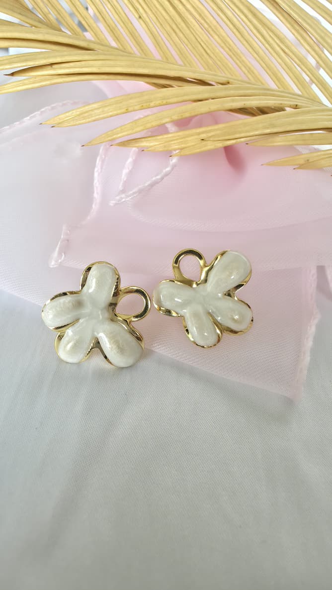 Cloud Enamel Flower Studs