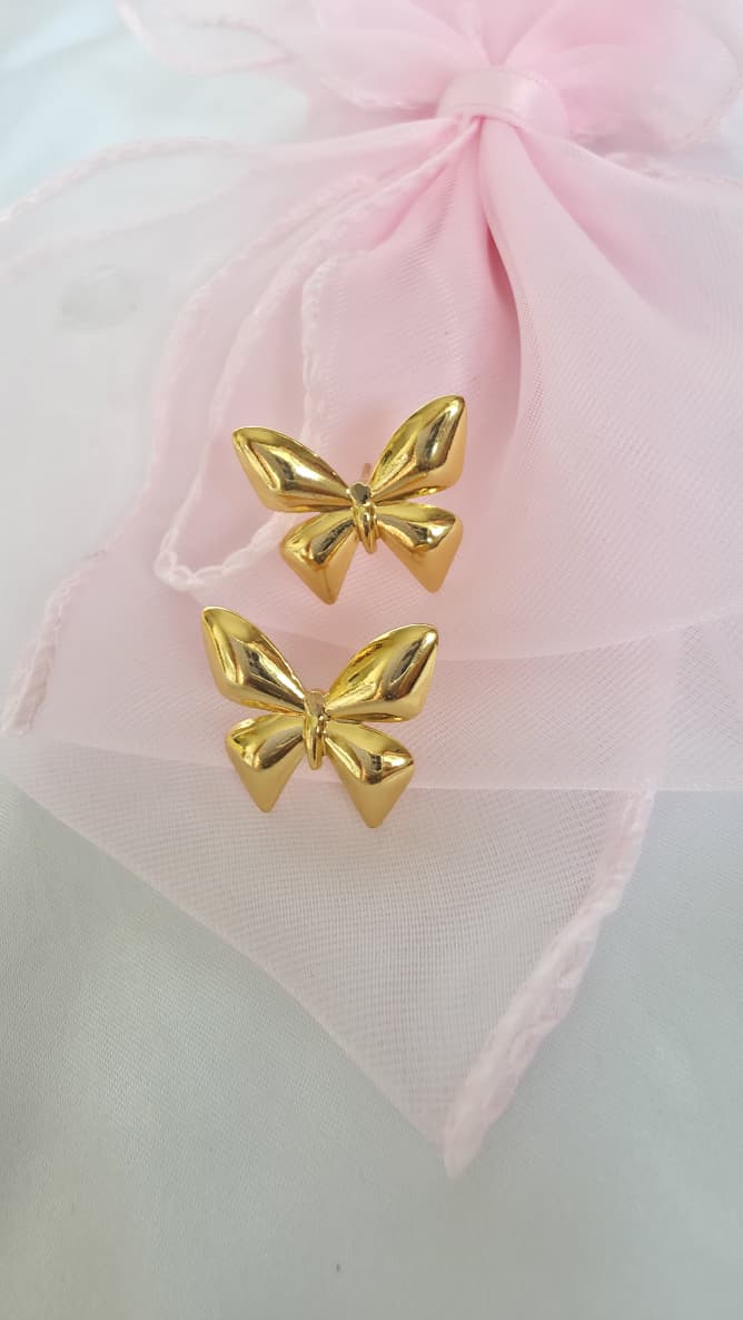 Gold-Plated Butterfly Studs
