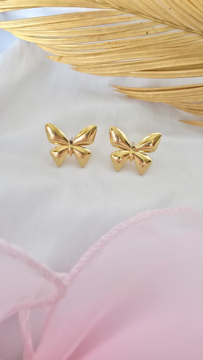 Gold-Plated Butterfly Studs