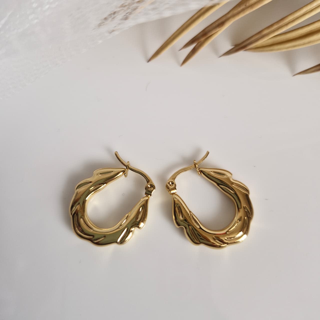 Elegant Golden Hoops