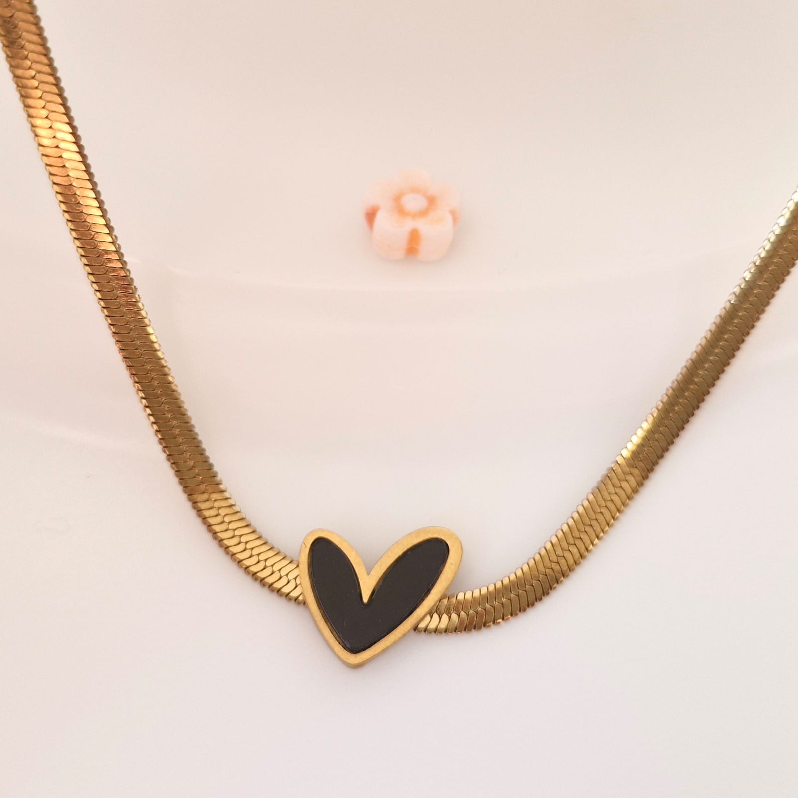 Gold Heart Pendant Necklace