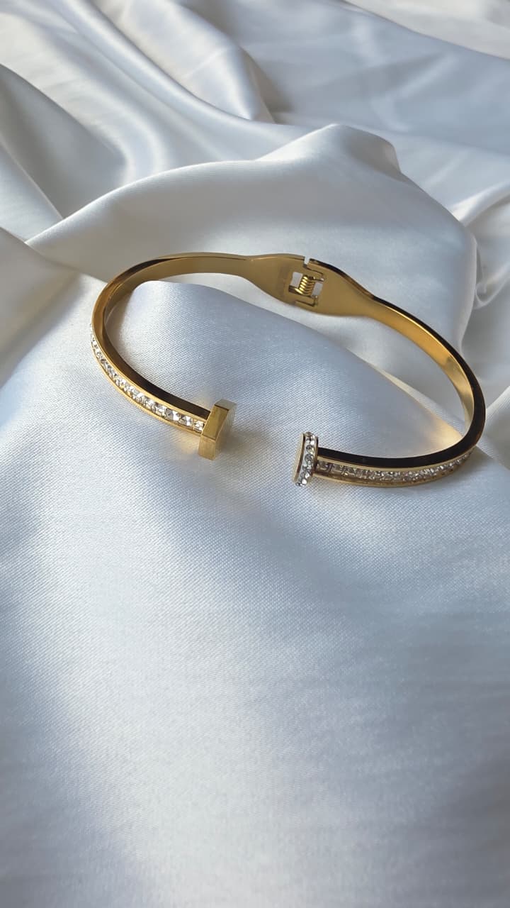 Steel & Stone Bangle