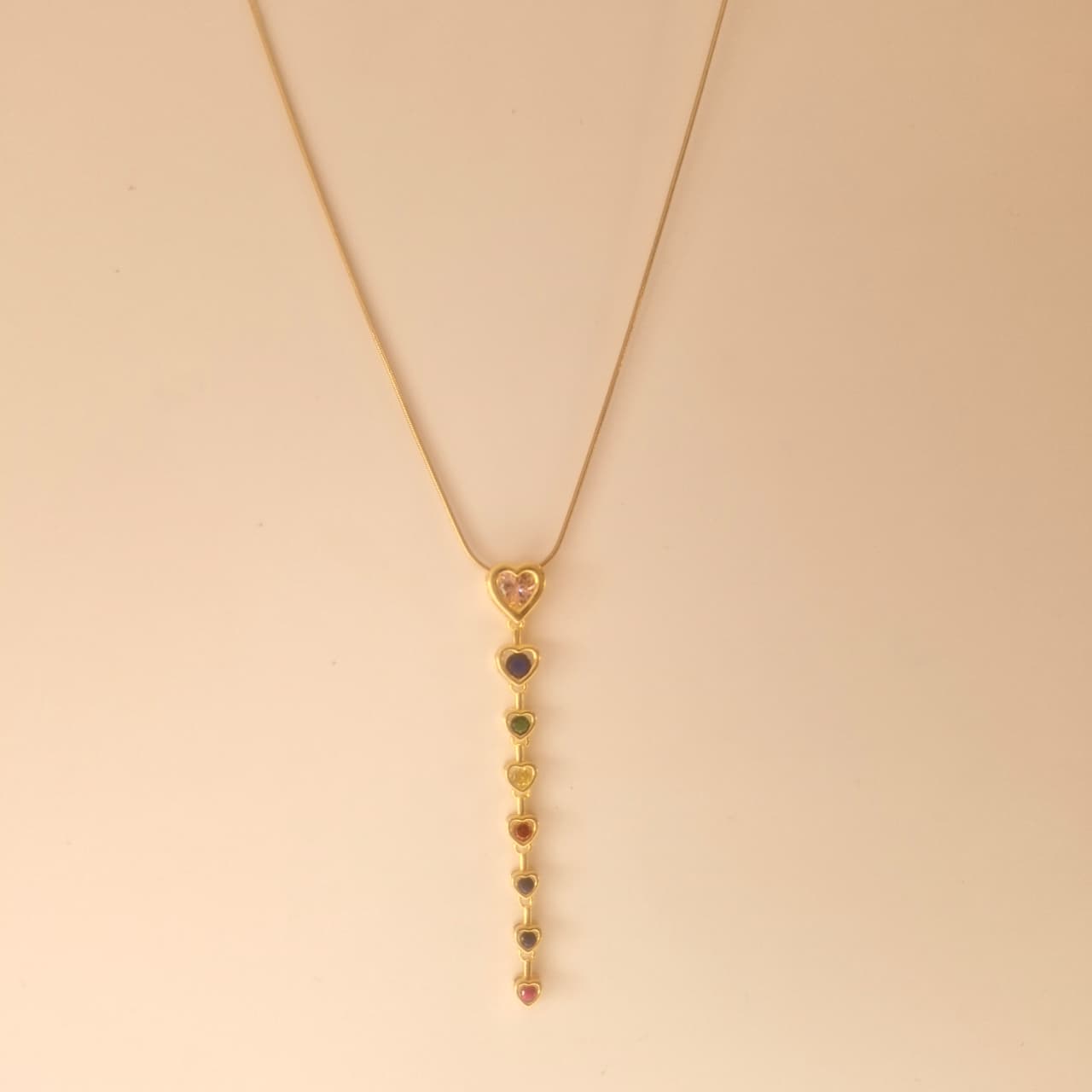 The Prism Heart drop Necklace