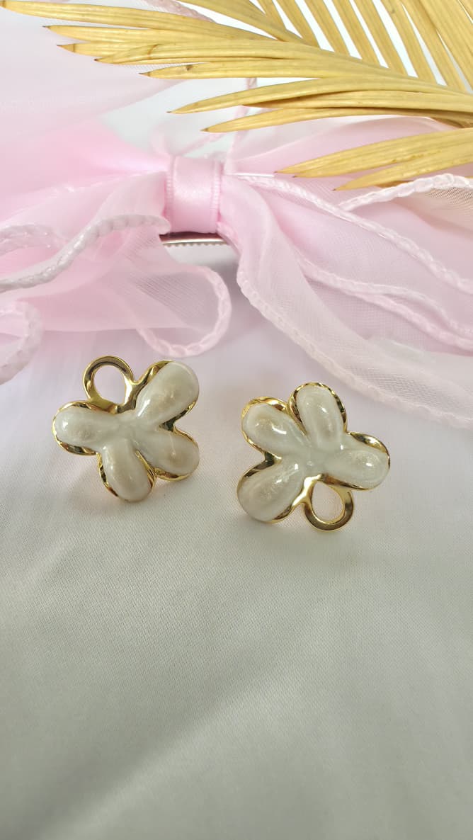 Cloud Enamel Flower Studs