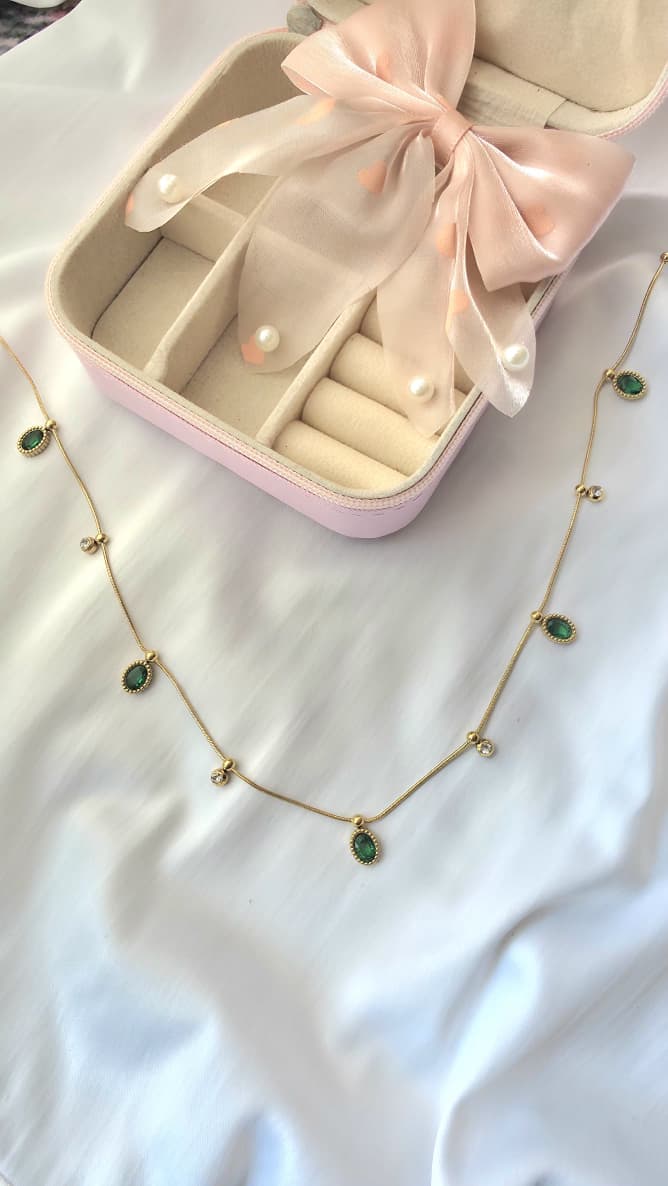 Emerald Dewdrops Necklace