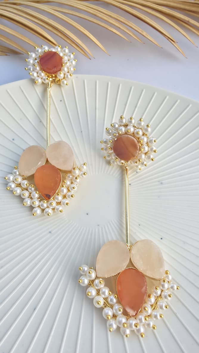 Blushing Bloom Danglers