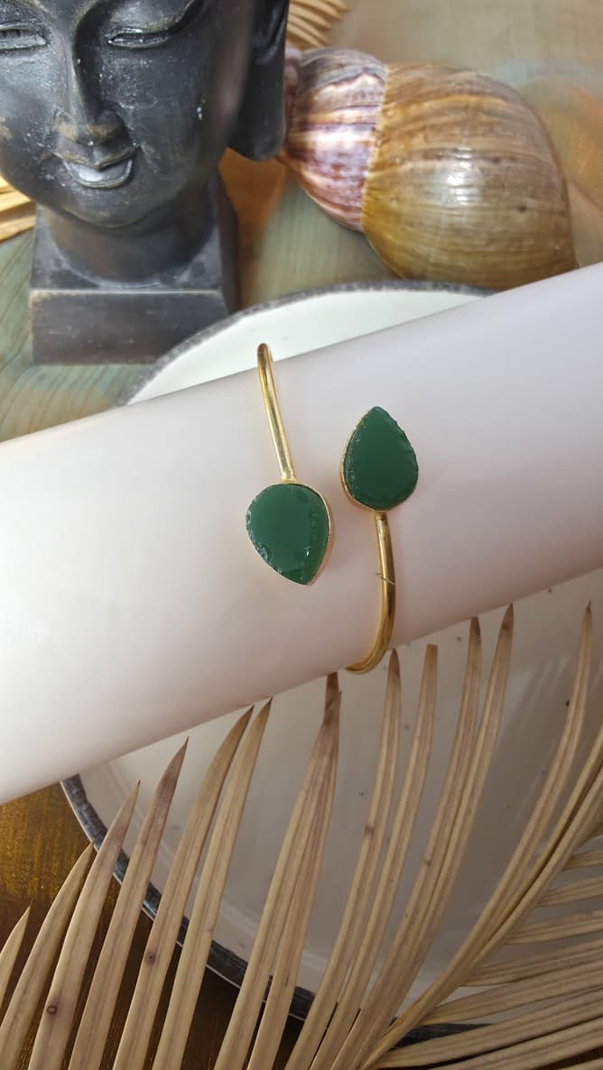 Druzzy Green Cuff Bracelet